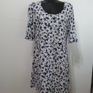 Ronni Nicole navy & white floral dress